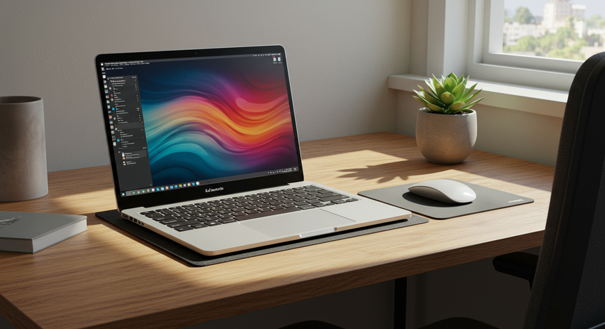 Laptop na biurku