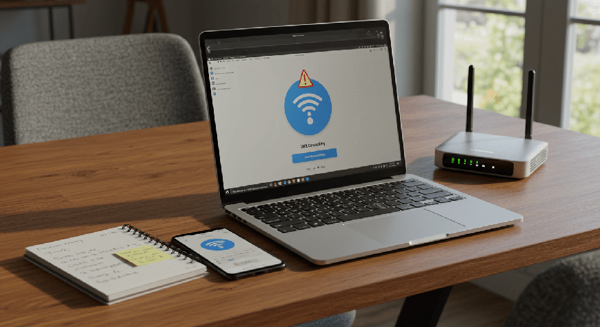 Laptop nie widzi wifi - grafika