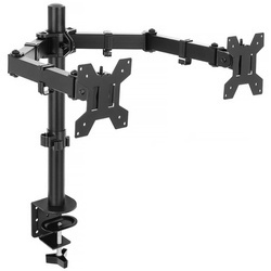 Vetouson VX-172 Przykręcany BIURKOWY OBROTOWY UCHWYT na dwa monitory 10-27