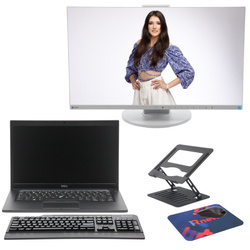 Zestaw Laptop Dell Latitude 7490 i5-8350U 8 GB 256 SSD 14" FHD DOTYK W11Pro A- + Monitor 23,8" + akcesoria