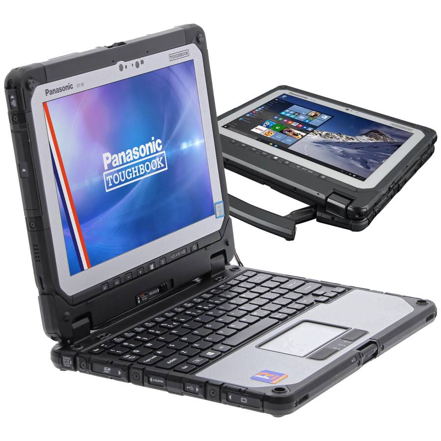 Laptop Tablet 2w1 Panasonic Toughbook CF-20 i5-7Y57 8 GB 240 SSD 10,1" 1920x1200 (DOTYK) W10Pro A-